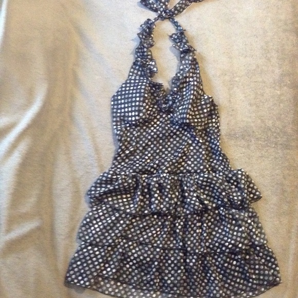 Myth nyc Dresses & Skirts - Black Polka Dot 3 tier dress